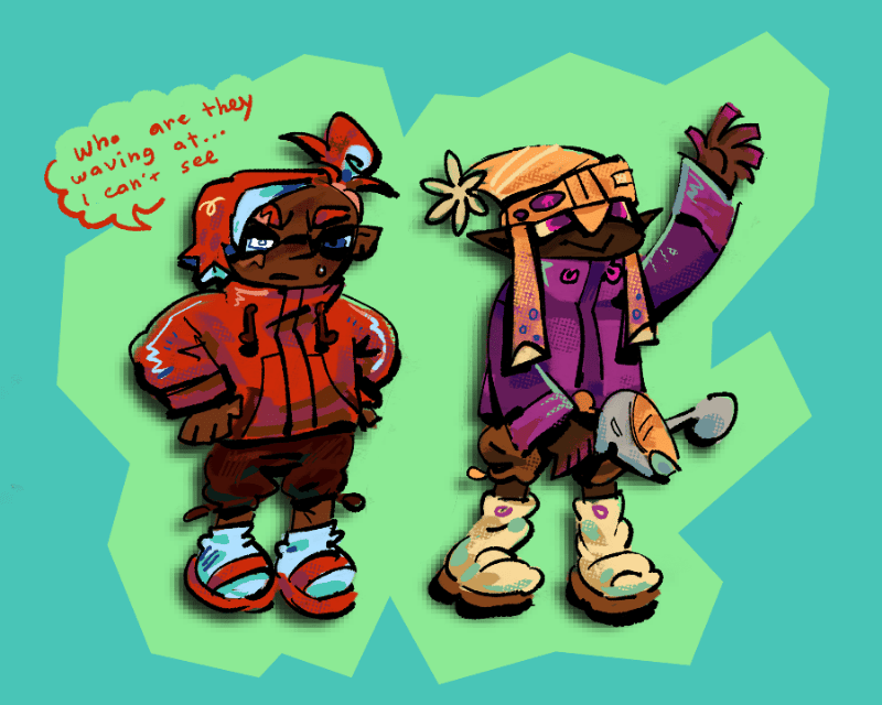 two splatoon squids
